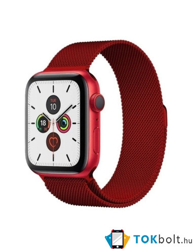 Mágneses óraszíj Apple Watch 6/5/4/3/2 / SE (40mm / 38mm) - PIROS