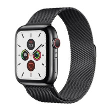 Mágneses fém óraszíj Apple Watch 7 7/8 45mm - FEKETE