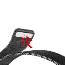 Mágneses fém óraszíj Apple Watch 7 7/8 45mm - FEKETE