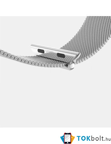 Mágneses fém óraszíj Apple Watch 7 7/8 45mm - FEKETE