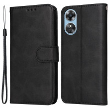 Oldalra nyíló tok Oppo A17 telefonhoz - FEKETE