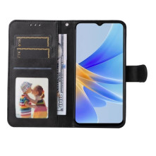 Oldalra nyíló tok Oppo A17 telefonhoz - FEKETE