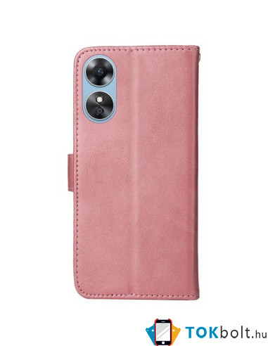 Oldalra nyíló tok Oppo A17 telefonhoz - RÓZSAARANY