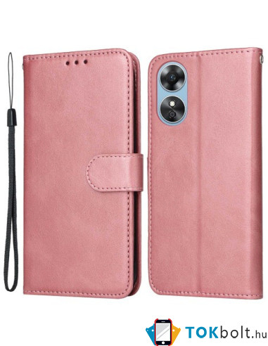 Oldalra nyíló tok Oppo A17 telefonhoz - RÓZSAARANY