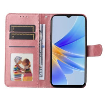Oldalra nyíló tok Oppo A17 telefonhoz - RÓZSAARANY