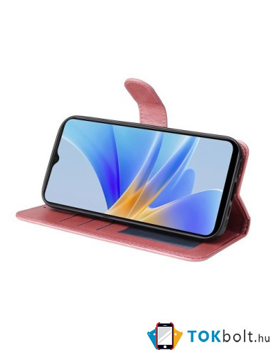 Oldalra nyíló tok Oppo A17 telefonhoz - RÓZSAARANY