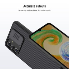 NILLKIN masszív tok kameravédővel Samsung Galaxy A04s / A13 5G telefonhoz - FEKETE