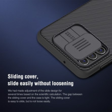 NILLKIN masszív tok kameravédővel Samsung Galaxy A04s / A13 5G telefonhoz - FEKETE