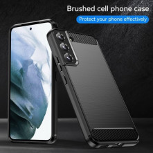 Samsung Galaxy S23 karbon mintás tok - FEKETE