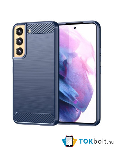 Samsung Galaxy S23 karbon mintás tok - KÉK