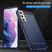Samsung Galaxy S23 karbon mintás tok - KÉK