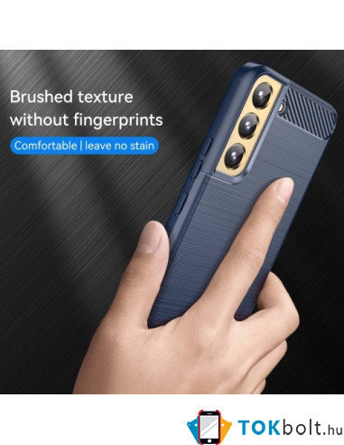 Samsung Galaxy S23 karbon mintás tok - KÉK
