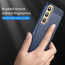 Samsung Galaxy S23 karbon mintás tok - KÉK