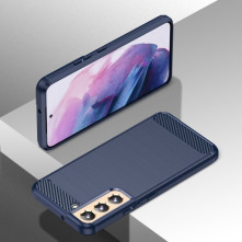 Samsung Galaxy S23 karbon mintás tok - KÉK