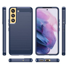 Samsung Galaxy S23 karbon mintás tok - KÉK