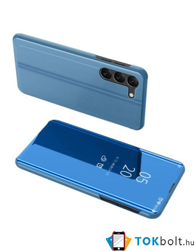 Flip telefontok átlátszó előlappal Samsung Galaxy S23 készülékhez - KÉK