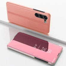 Flip telefontok átlátszó előlappal Samsung Galaxy S23 készülékhez - RÓZSAARANY