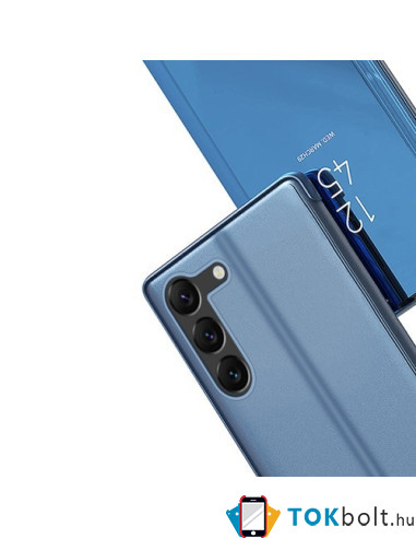 Flip telefontok átlátszó előlappal Samsung Galaxy S23 készülékhez - RÓZSAARANY
