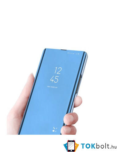 Flip telefontok átlátszó előlappal Samsung Galaxy S23 készülékhez - FEKETE