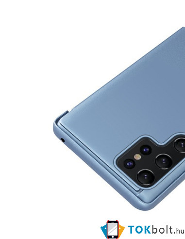 Flip telefontok átlátszó előlappal Samsung Galaxy S23 Ultra készülékhez - FEKETE