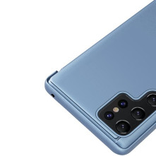 Flip telefontok átlátszó előlappal Samsung Galaxy S23 Ultra készülékhez - FEKETE