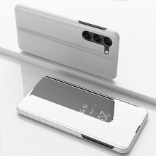 Flip telefontok átlátszó előlappal Samsung Galaxy S23 Plus készülékhez - EZÜST