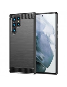 Samsung Galaxy S23 Ultra karbon mintás tok - FEKETE