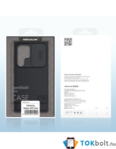 NILLKIN masszív tok kameravédővel Samsung Galaxy S23 Ultra telefonhoz - KÉK