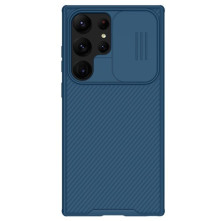 NILLKIN masszív tok kameravédővel Samsung Galaxy S23 Ultra telefonhoz - KÉK