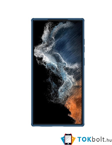 NILLKIN masszív tok kameravédővel Samsung Galaxy S23 Ultra telefonhoz - KÉK