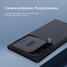 NILLKIN masszív tok kameravédővel Samsung Galaxy S23 Ultra telefonhoz - KÉK