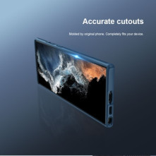 NILLKIN masszív tok kameravédővel Samsung Galaxy S23 Ultra telefonhoz - KÉK