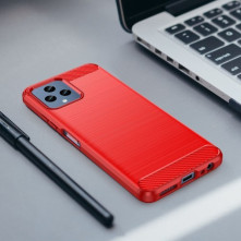 T-Mobile REVVL 6 karbon mintás tok - PIROS