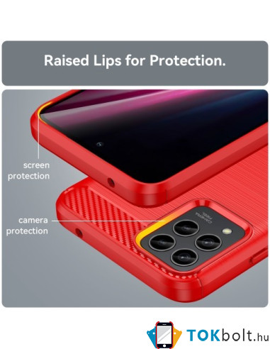T Phone Pro 5G / T-Mobile REVVL 6 Pro karbon mintás tok - PIROS