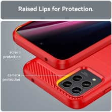 T Phone Pro 5G / T-Mobile REVVL 6 Pro karbon mintás tok - PIROS