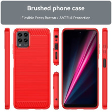 T Phone Pro 5G / T-Mobile REVVL 6 Pro karbon mintás tok - PIROS