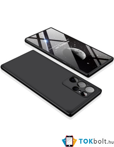 GKK kemény telefontok Samsung Galaxy S22 Ultra 5G készülékhez - FEKETE