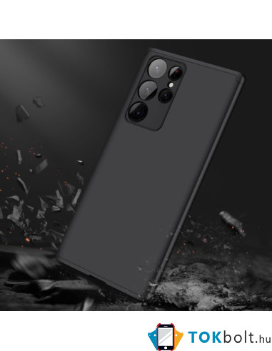 GKK kemény telefontok Samsung Galaxy S22 Ultra 5G készülékhez - FEKETE