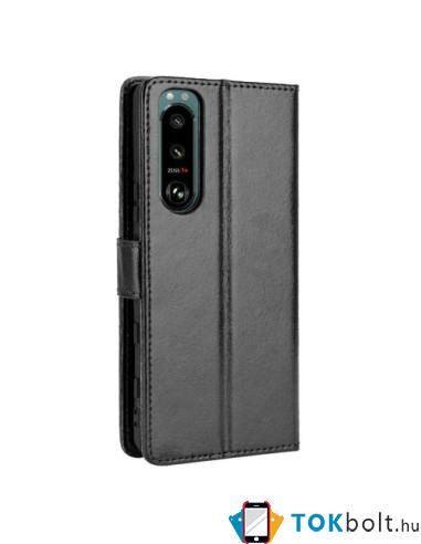 Oldalra nyíló tok Sony Xperia 5 III telefonhoz - FEKETE