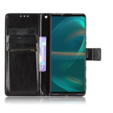 Oldalra nyíló tok Sony Xperia 5 III telefonhoz - FEKETE