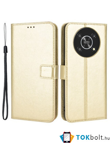 Oldalra nyíló tok Honor Magic4 Lite telefonhoz - ARANY