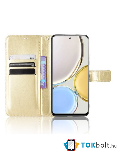 Oldalra nyíló tok Honor Magic4 Lite telefonhoz - ARANY