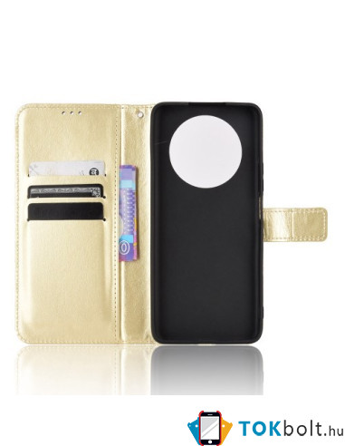 Oldalra nyíló tok Honor Magic4 Lite telefonhoz - ARANY