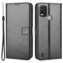 Oldalra nyíló tok Nokia C21 Plus telefonhoz - FEKETE