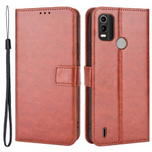 Oldalra nyíló tok Nokia C21 Plus telefonhoz - BARNA