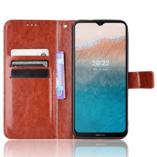 Oldalra nyíló tok Nokia C21 Plus telefonhoz - BARNA