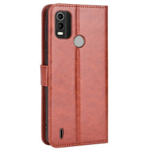 Oldalra nyíló tok Nokia C21 Plus telefonhoz - BARNA