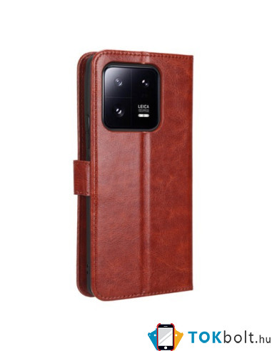 Oldalra nyíló tok Xiaomi 13 Pro telefonhoz - BARNA