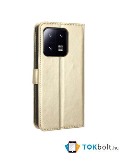 Oldalra nyíló tok Xiaomi 13 telefonhoz - ARANY