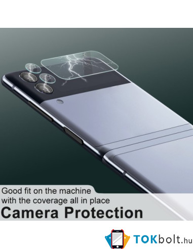IMAK kijelzővédő karcálló edzett üveg Samsung Galaxy Z Flip3 5G típusú készülékhez - 1 db